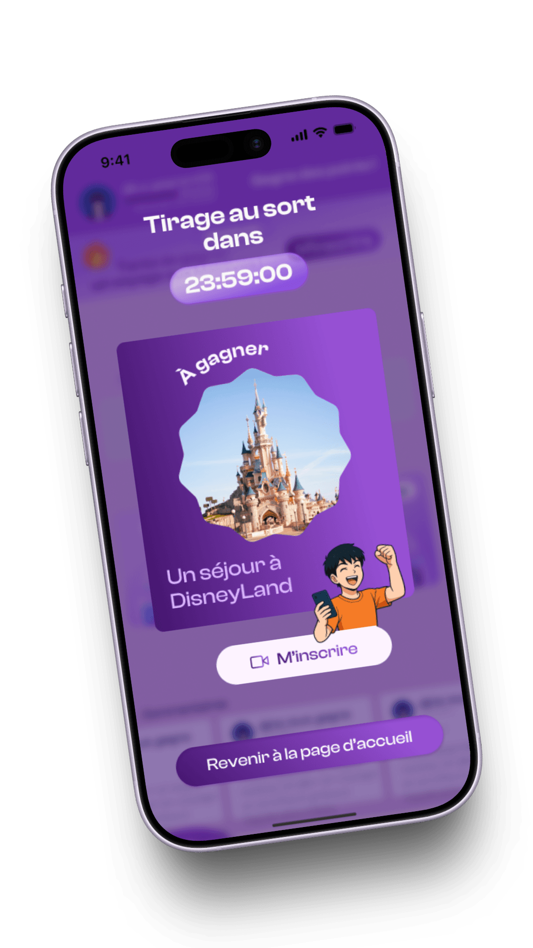 Mockup principal de l'application Melo